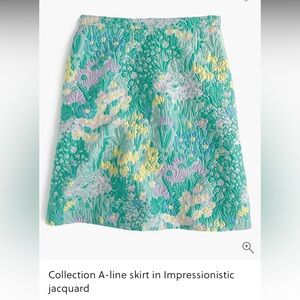 J. Crew collection A-Line Skirt Knee-Length impressionist